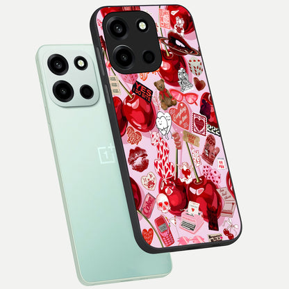  Sweet Cherry Chaos phone case For Oneplus Nord 6 showing premium glass back cover with detailed artwork