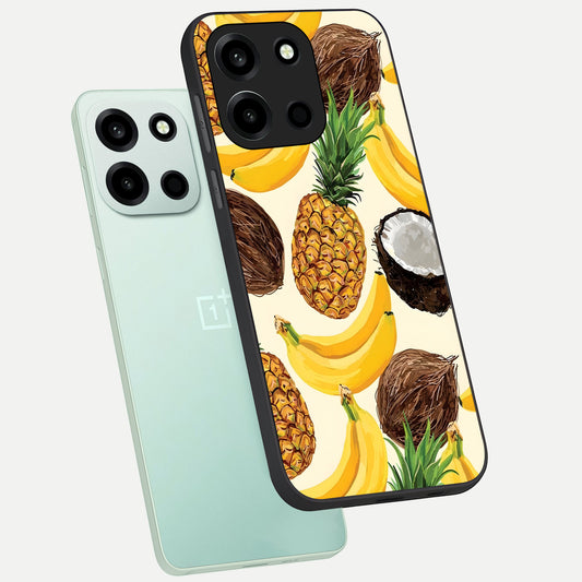  Tropical Fruit Mood phone case For Oneplus Nord 6 showing premium glass back cover with detailed artwork