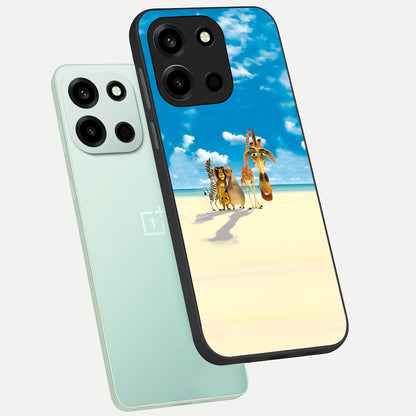  Tropical Fun Squad phone case For Oneplus Nord 6 showing premium glass back cover with detailed artwork
