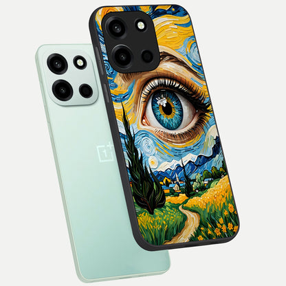  Van Gogh Eye phone case For Oneplus Nord 6 showing premium glass back cover with detailed artwork