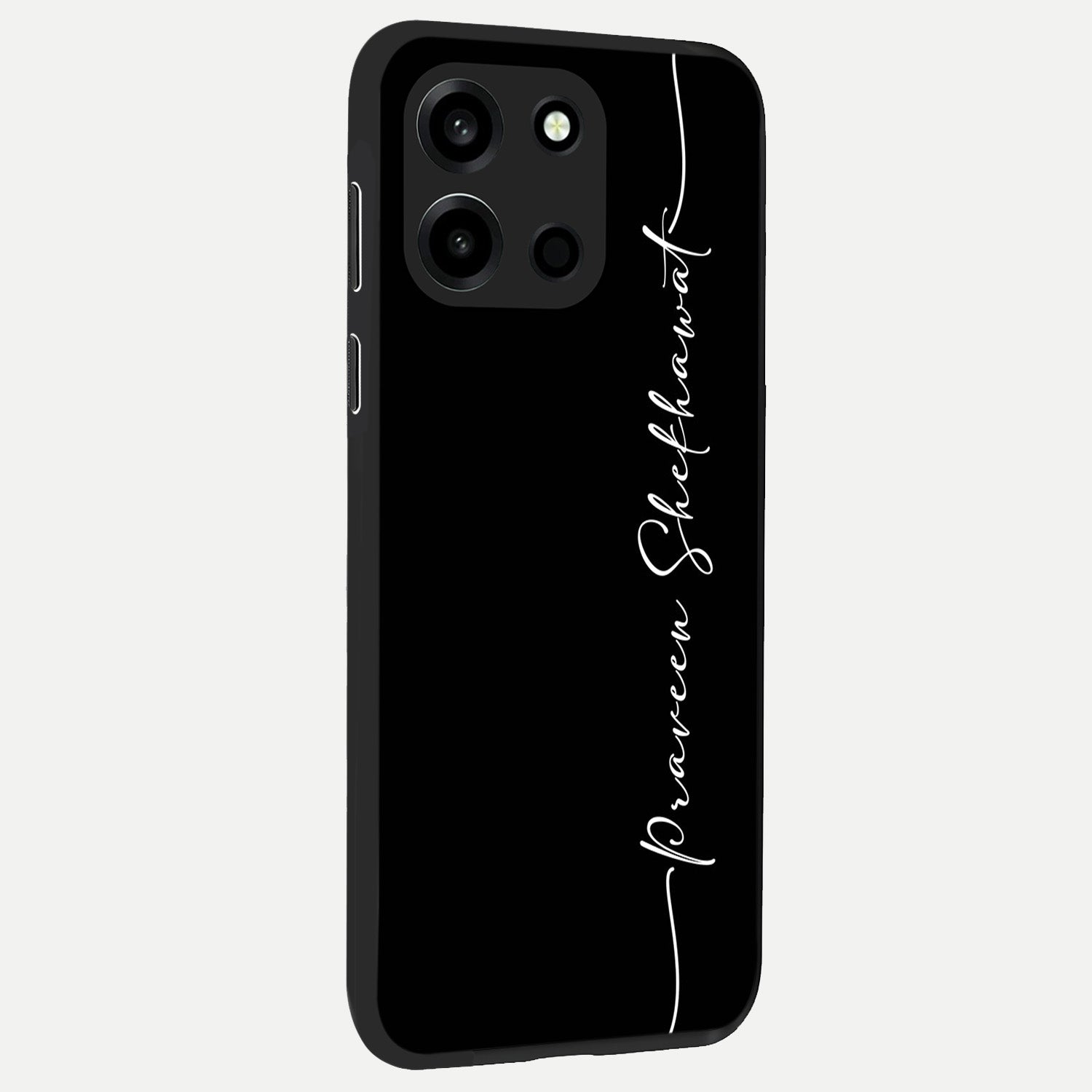  Black Tune Custom Name back cover For Oneplus Nord 6 slim fit glass case with vibrant aesthetic design