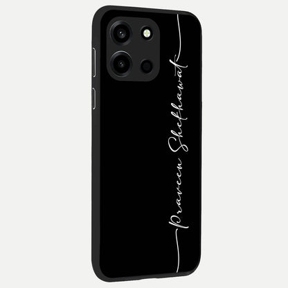  Black Tune Custom Name back cover For Oneplus Nord 6 slim fit glass case with vibrant aesthetic design