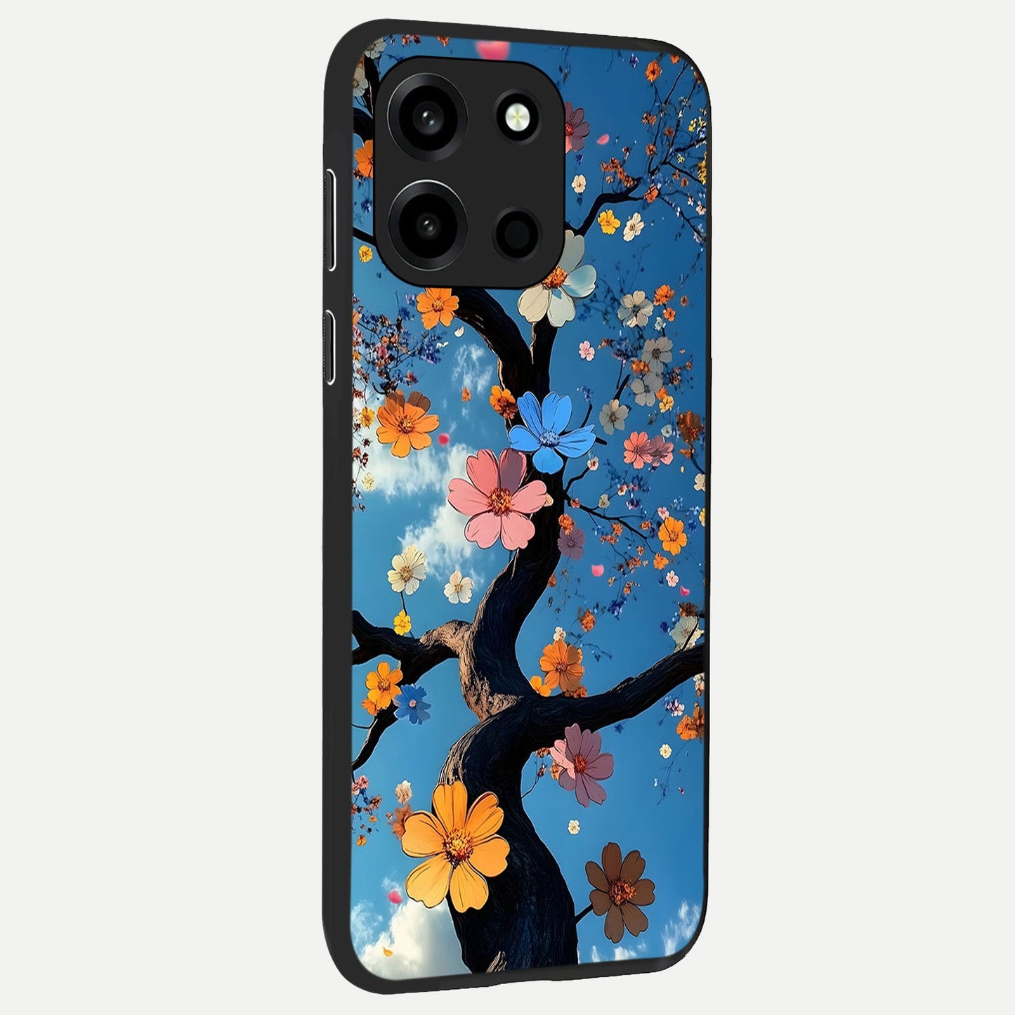  Blossom Dream Sky back cover For Oneplus Nord 6 slim fit glass case with vibrant aesthetic design