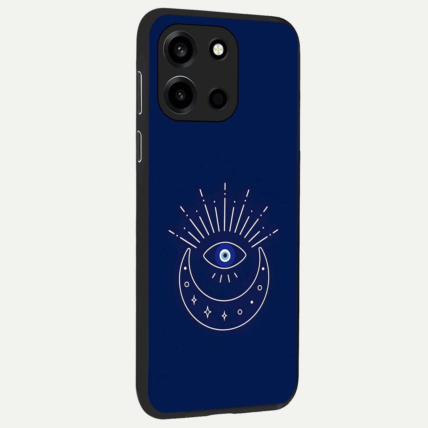  Blue Evil Eye back cover For Oneplus Nord 6 slim fit glass case with vibrant aesthetic design