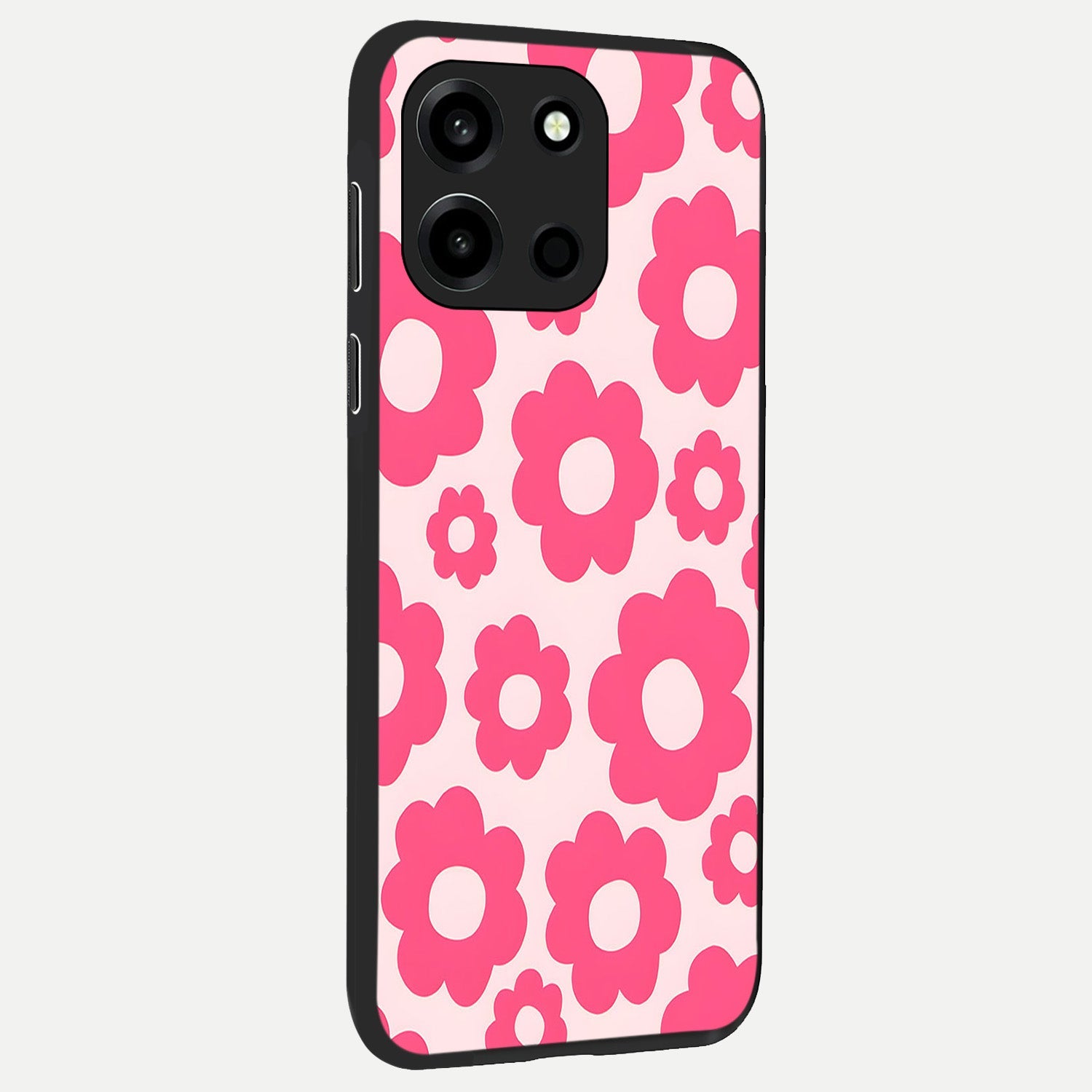  Blush Flower Pop back cover For Oneplus Nord 6 slim fit glass case with vibrant aesthetic design