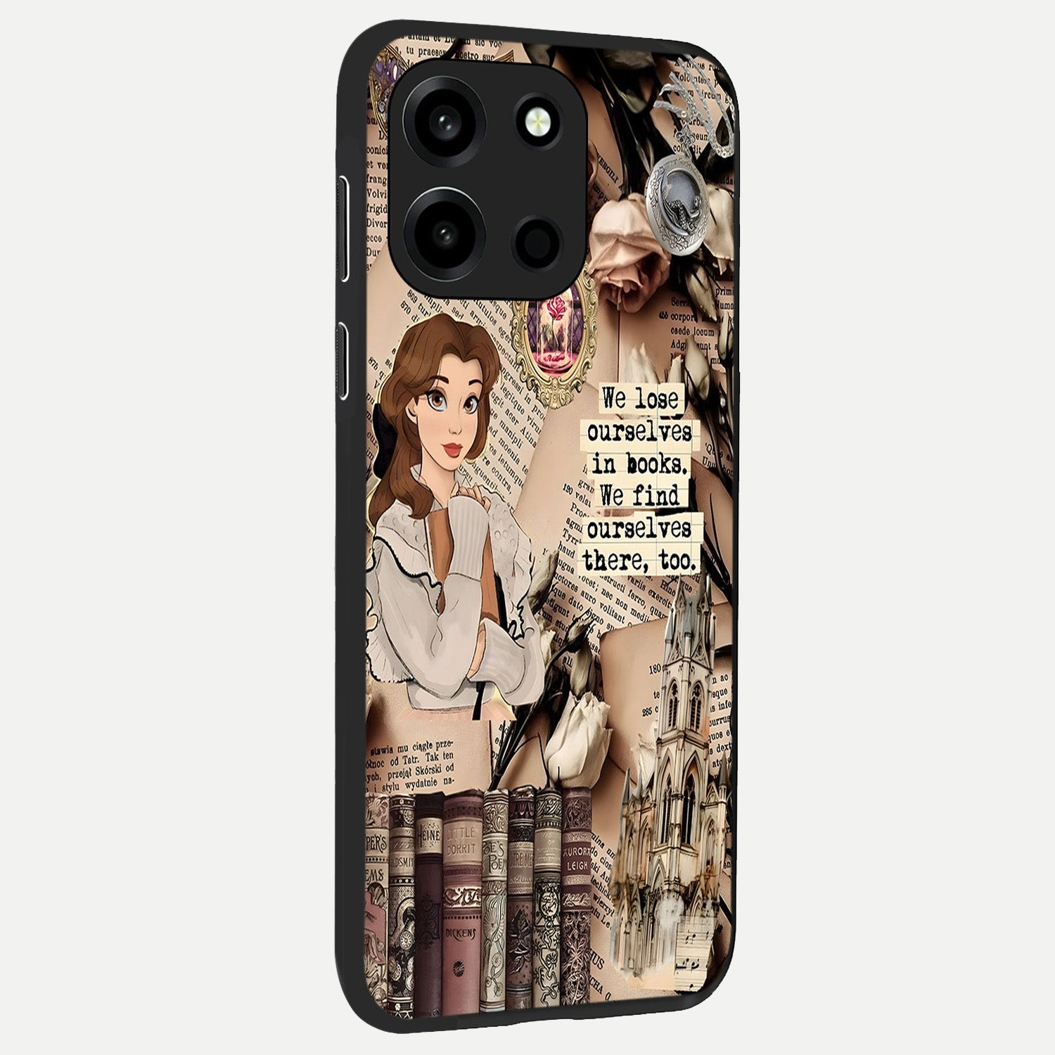  Bookish Dream World back cover For Oneplus Nord 6 slim fit glass case with vibrant aesthetic design