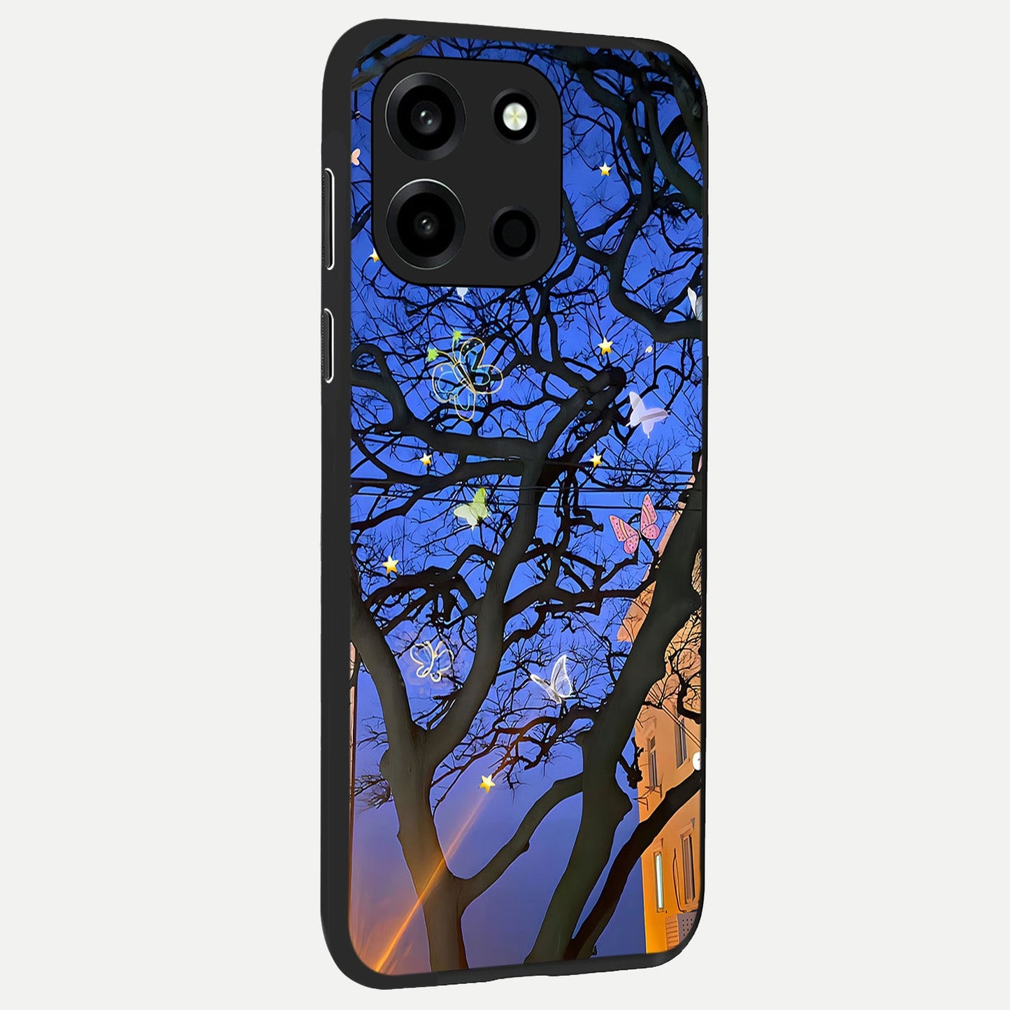  Butterfly Night Magic back cover For Oneplus Nord 6 slim fit glass case with vibrant aesthetic design