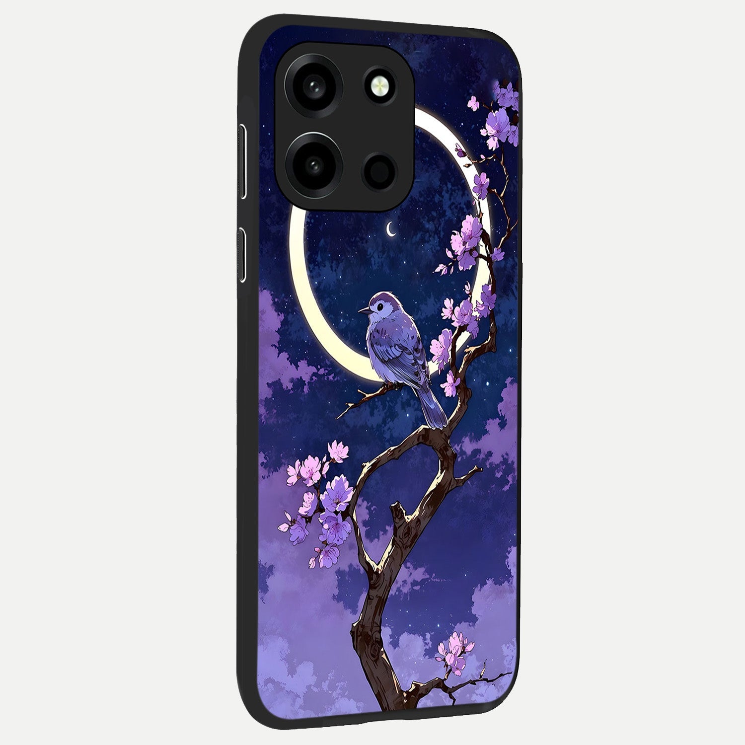  Celestial Bird Blossom back cover For Oneplus Nord 6 slim fit glass case with vibrant aesthetic design