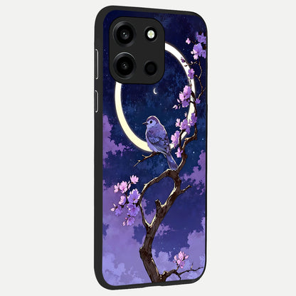  Celestial Bird Blossom back cover For Oneplus Nord 6 slim fit glass case with vibrant aesthetic design