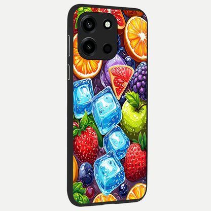  Colorful Fruits with Ice back cover For Oneplus Nord 6 slim fit glass case with vibrant aesthetic design