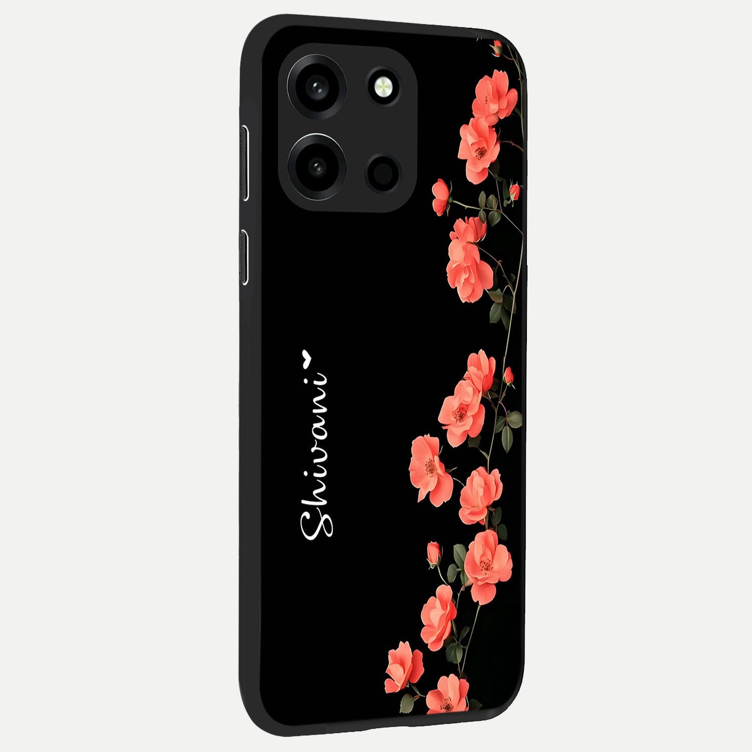  Crimson Bloom Grace Custom Name back cover For Oneplus Nord 6 slim fit glass case with vibrant aesthetic design