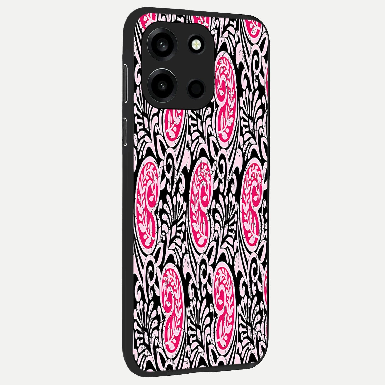  Crimson Paisley Charm back cover For Oneplus Nord 6 slim fit glass case with vibrant aesthetic design
