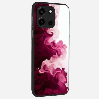  Crimson Wave Flow back cover For Oneplus Nord 6 slim fit glass case with vibrant aesthetic design