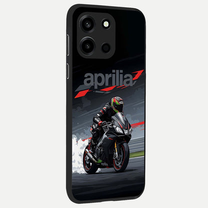  Dark Aprilla back cover For Oneplus Nord 6 slim fit glass case with vibrant aesthetic design