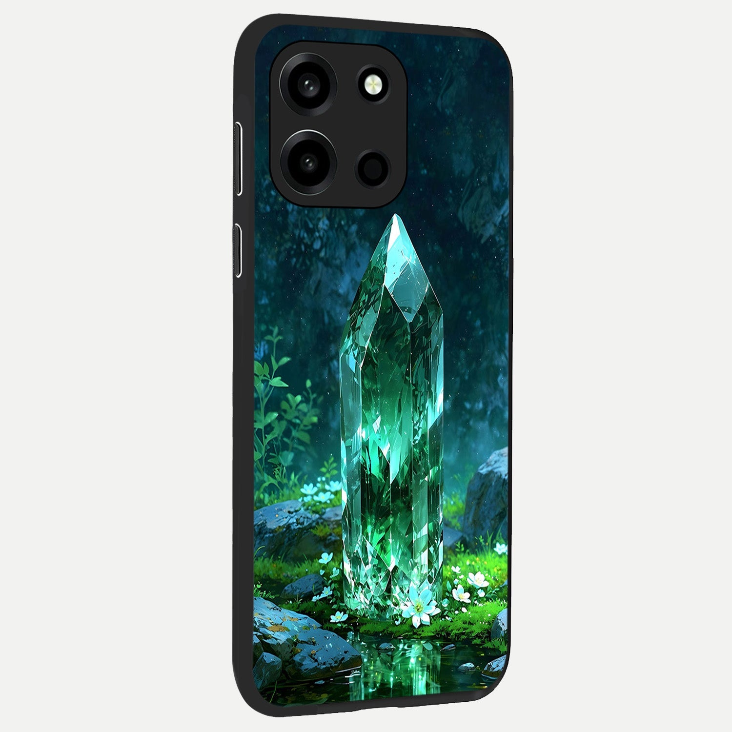  Emerald Light Crystal back cover For Oneplus Nord 6 slim fit glass case with vibrant aesthetic design