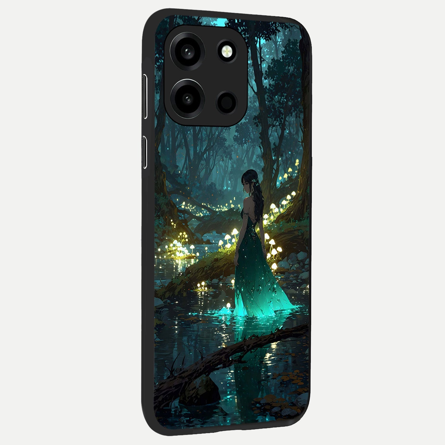  Enchanted Forest Glow back cover For Oneplus Nord 6 slim fit glass case with vibrant aesthetic design