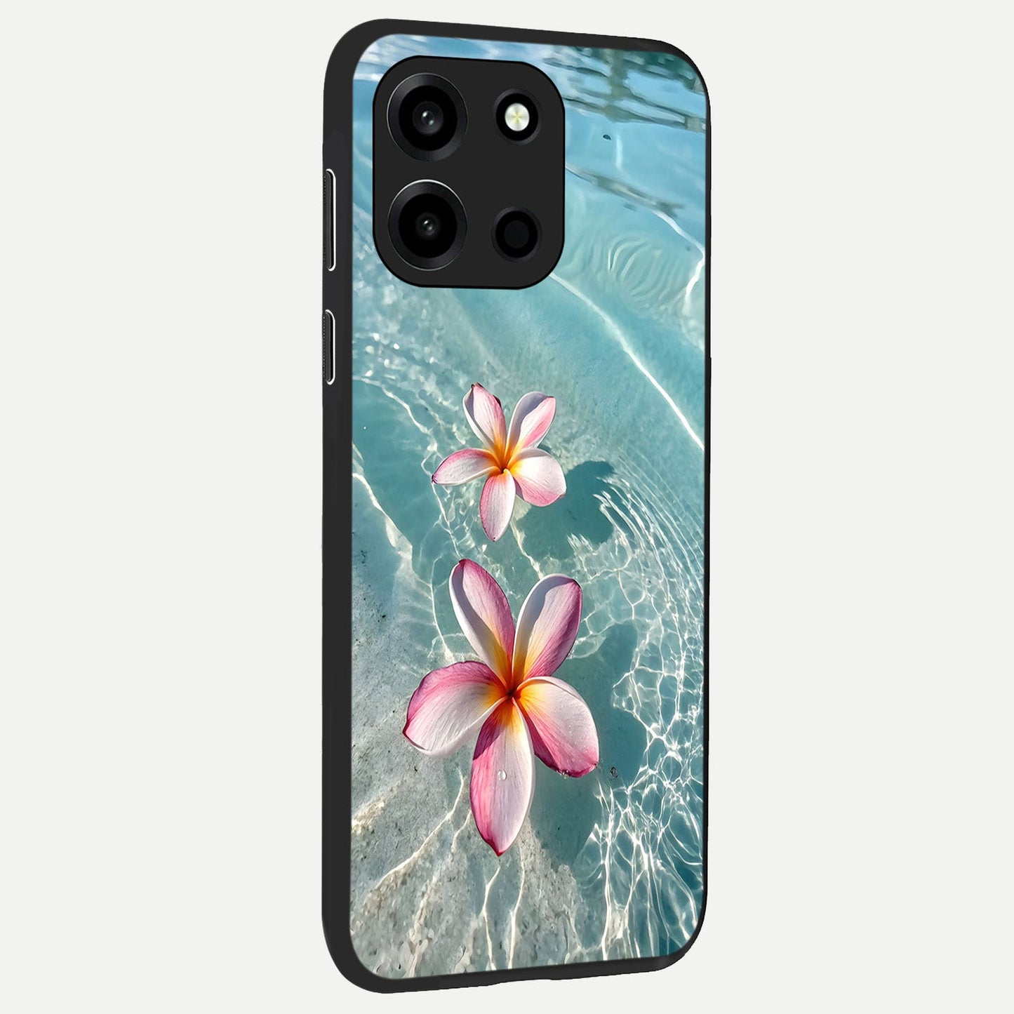  Floating Bloom Bliss back cover For Oneplus Nord 6 slim fit glass case with vibrant aesthetic design