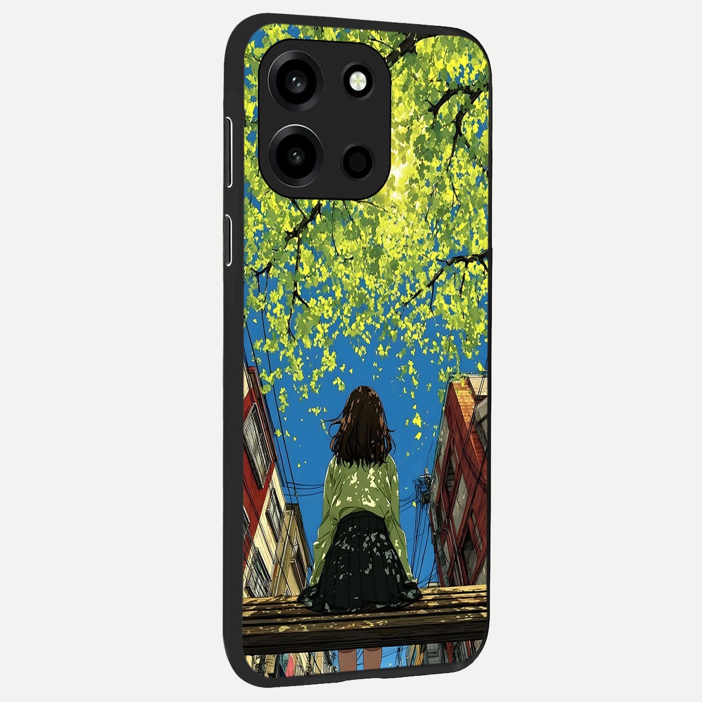  Golden Leaves Glow back cover For Oneplus Nord 6 slim fit glass case with vibrant aesthetic design