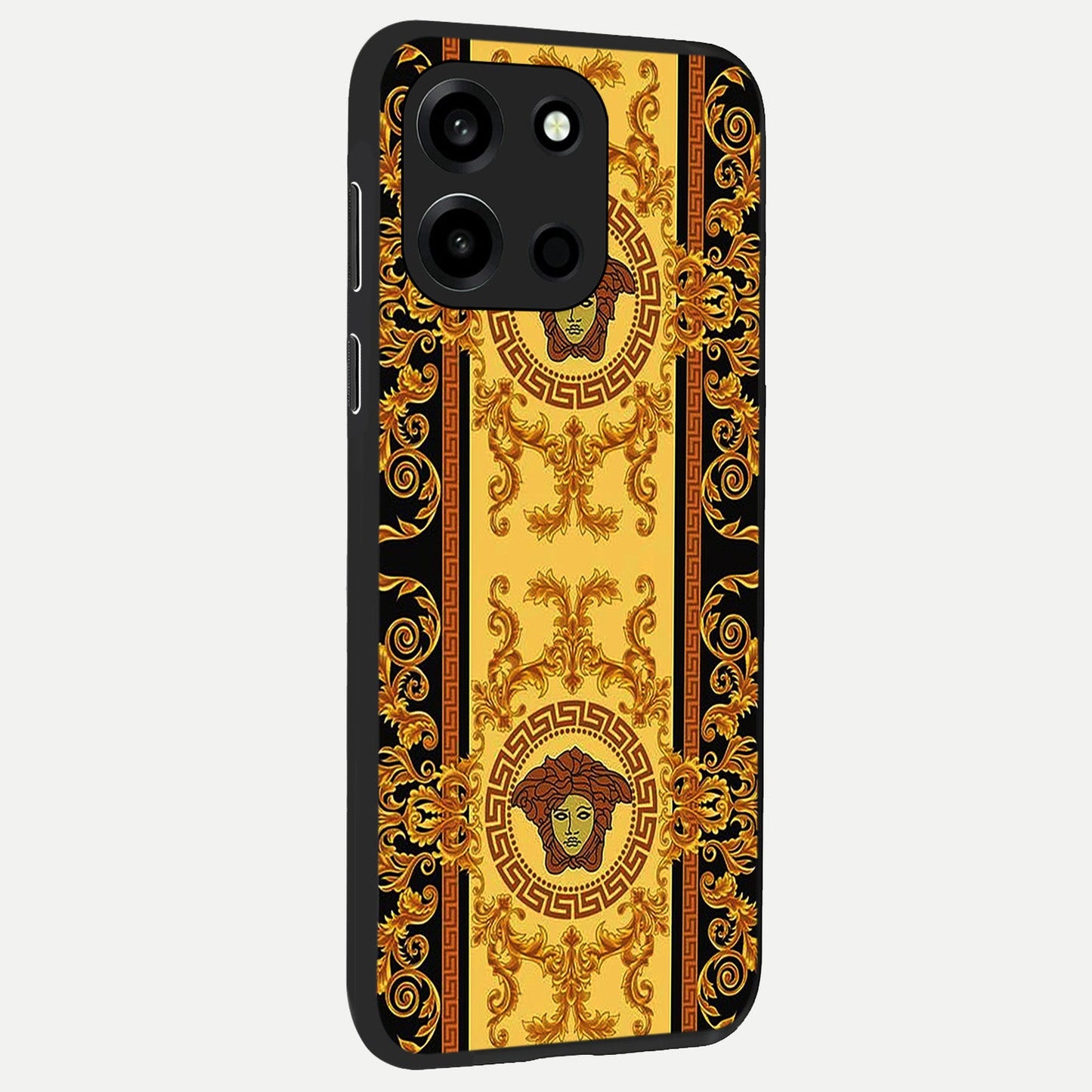  Golden Royal Heritage back cover For Oneplus Nord 6 slim fit glass case with vibrant aesthetic design