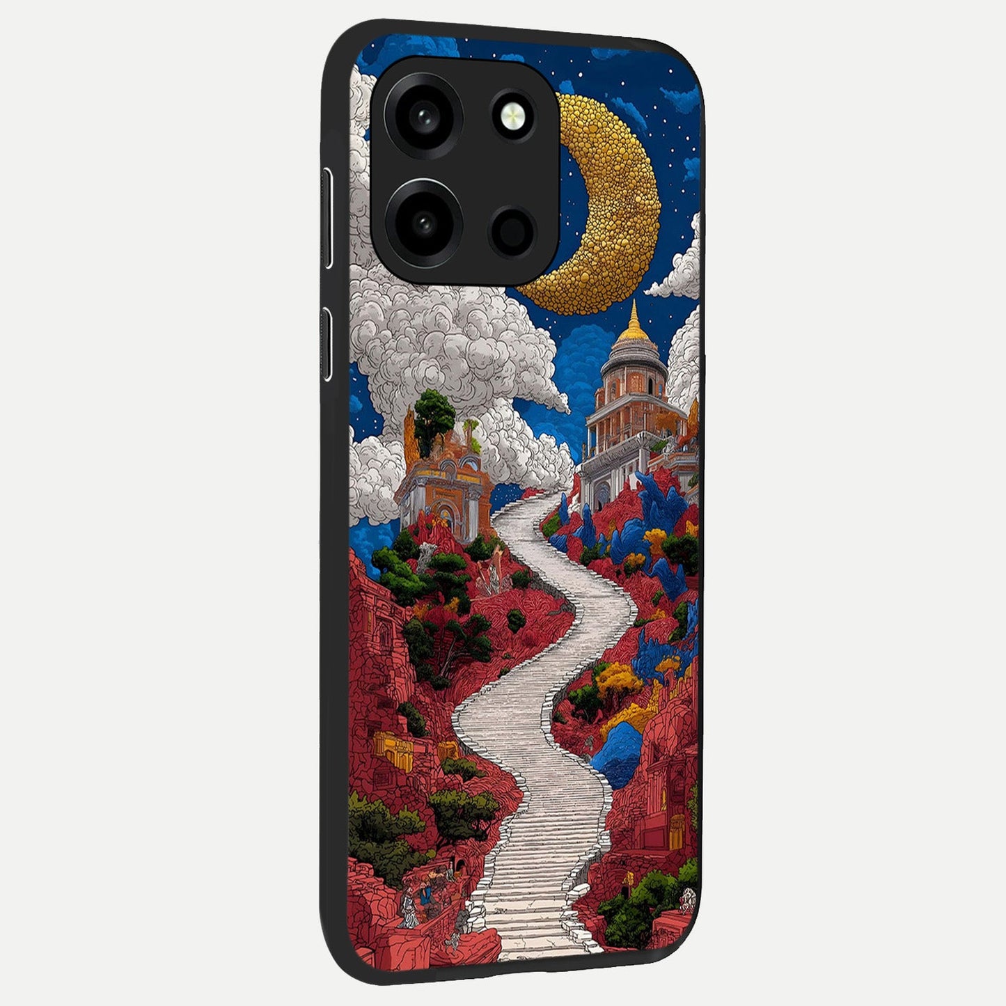  Heavenly Moon Path back cover For Oneplus Nord 6 slim fit glass case with vibrant aesthetic design