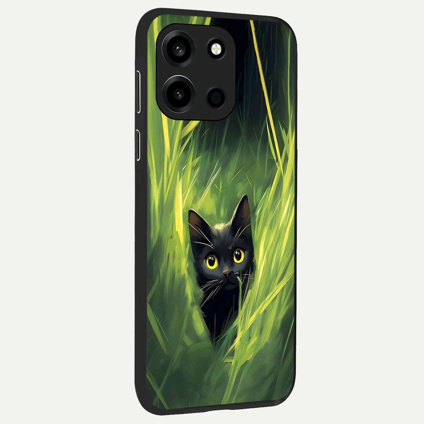  Hidden Cat Whisper back cover For Oneplus Nord 6 slim fit glass case with vibrant aesthetic design