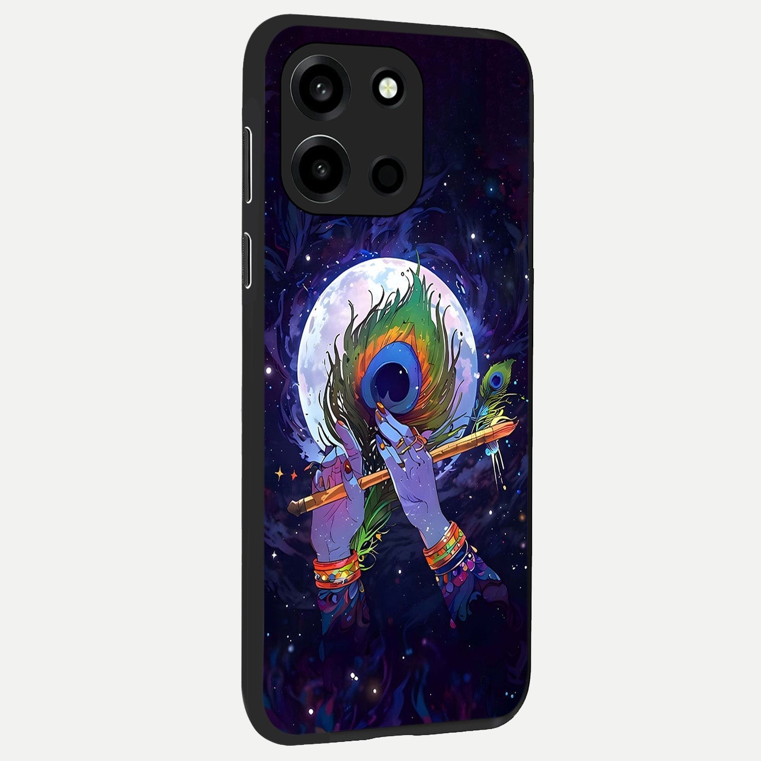  Krishna Hands Art back cover For Oneplus Nord 6 slim fit glass case with vibrant aesthetic design