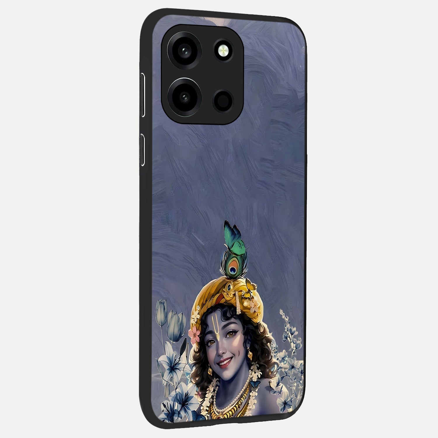  Lord Krishna back cover For Oneplus Nord 6 slim fit glass case with vibrant aesthetic design