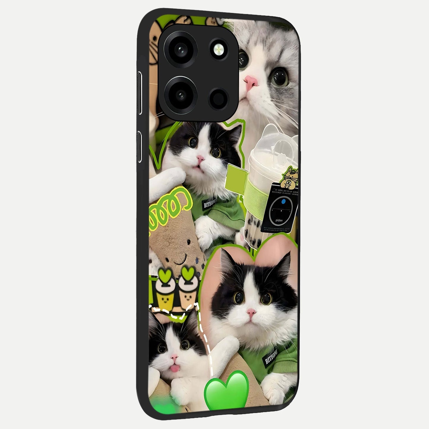  Matcha Cats Mood back cover For Oneplus Nord 6 slim fit glass case with vibrant aesthetic design