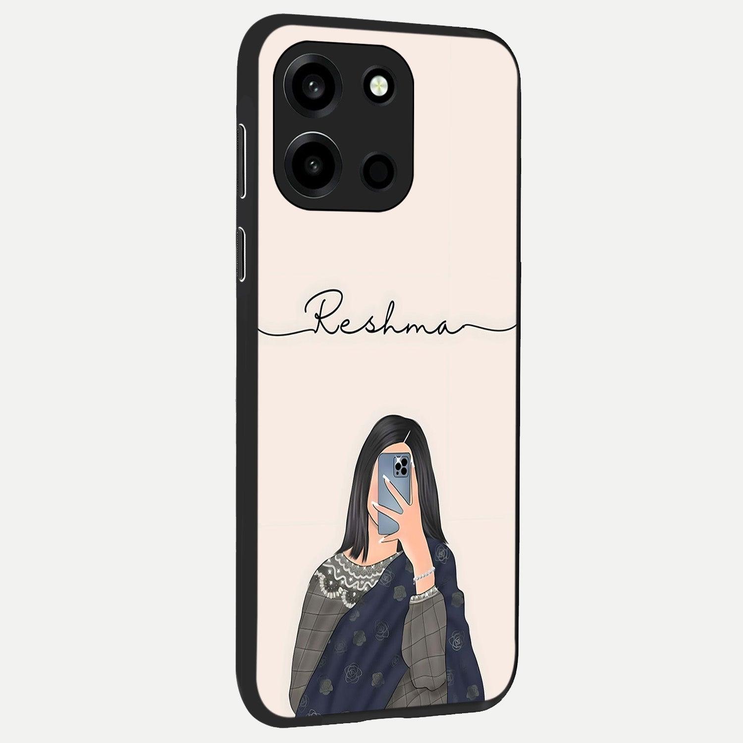  Mirror Mood Muse With Custom Name back cover For Oneplus Nord 6 slim fit glass case with vibrant aesthetic design