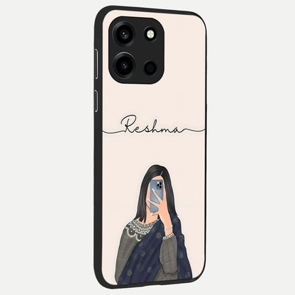  Mirror Mood Muse With Custom Name back cover For Oneplus Nord 6 slim fit glass case with vibrant aesthetic design