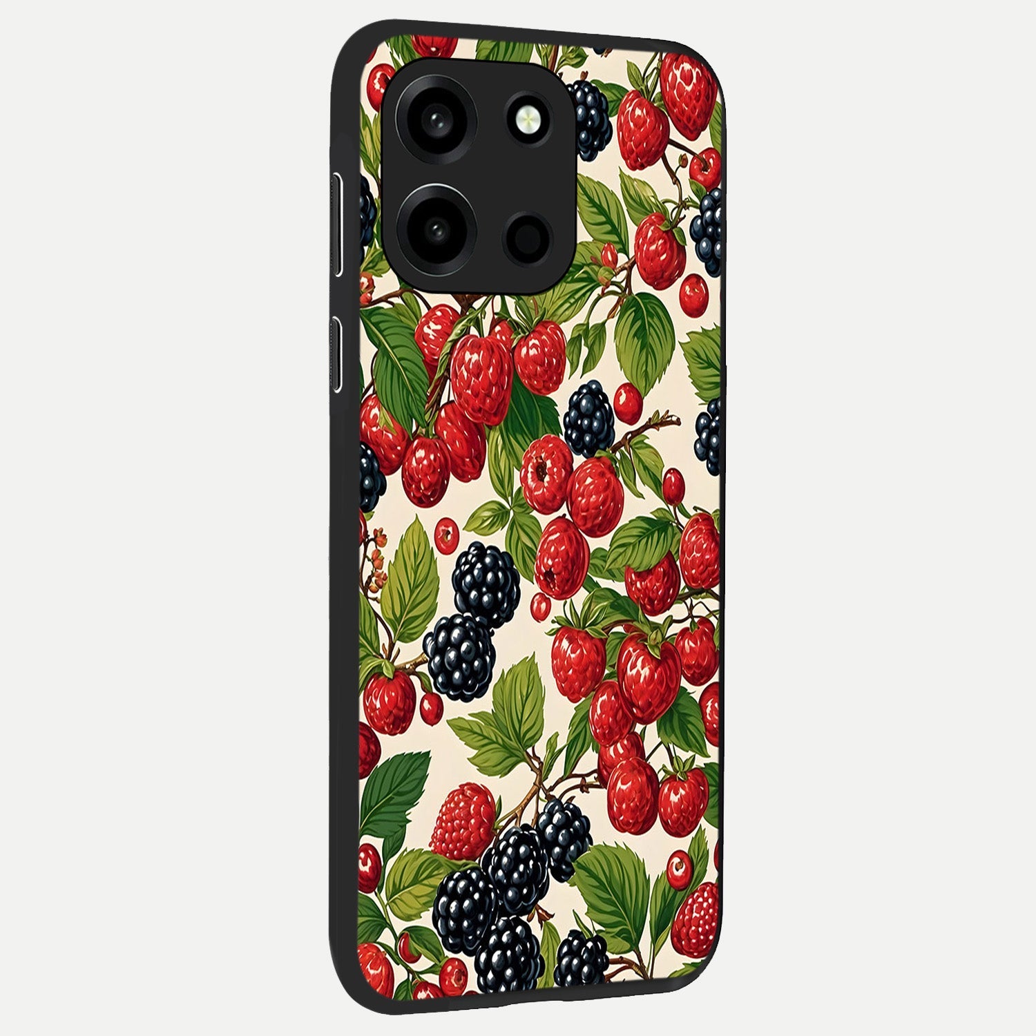  Mixed Berry Collage back cover For Oneplus Nord 6 slim fit glass case with vibrant aesthetic design