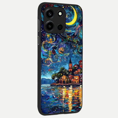 Moonlight Harbor Glow back cover For Oneplus Nord 6 slim fit glass case with vibrant aesthetic design