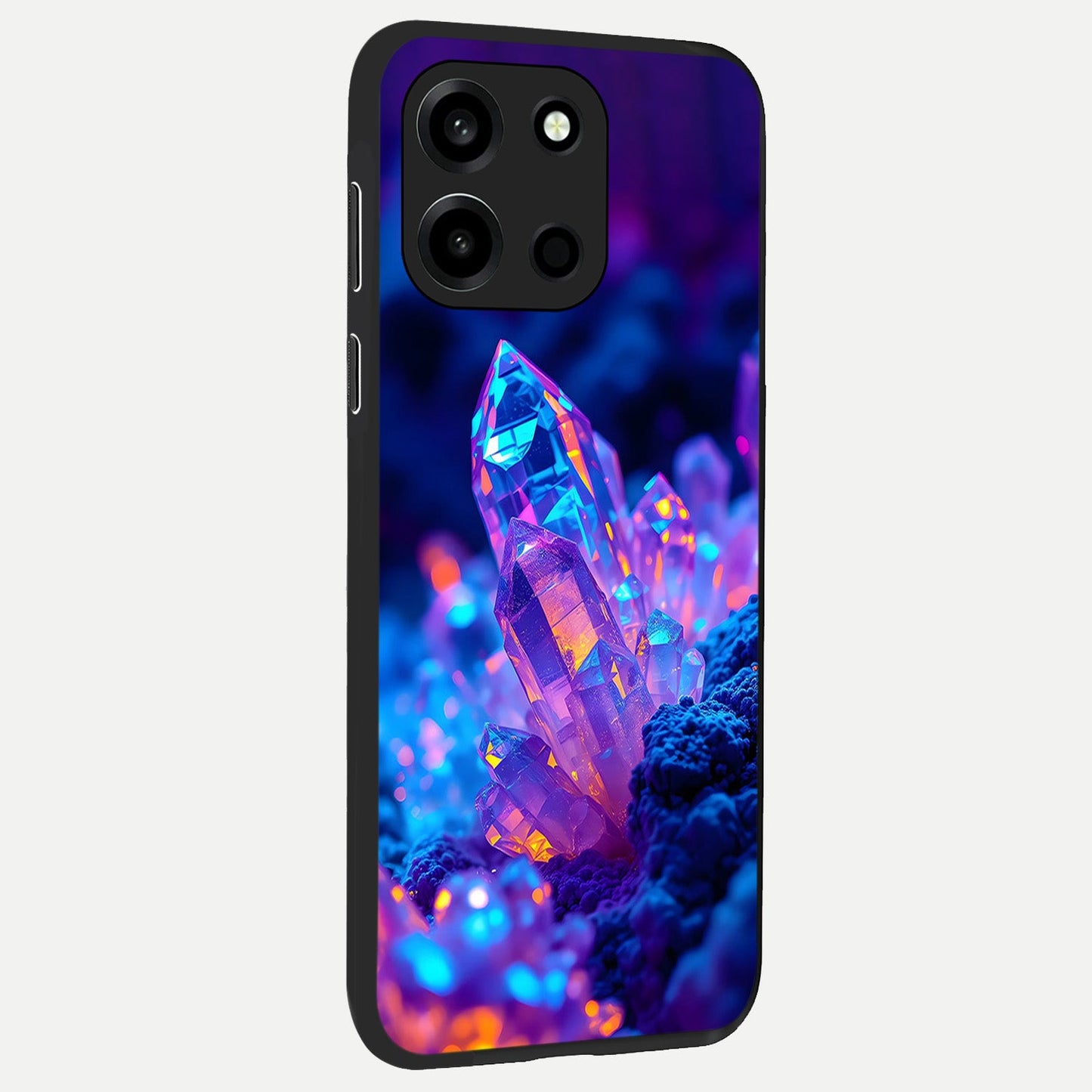  Neon Aura Shards back cover For Oneplus Nord 6 slim fit glass case with vibrant aesthetic design