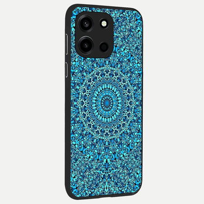  Ocean Bloom Mandala back cover For Oneplus Nord 6 slim fit glass case with vibrant aesthetic design