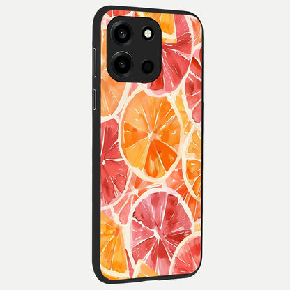  Orange Fruits Pattern back cover For Oneplus Nord 6 slim fit glass case with vibrant aesthetic design