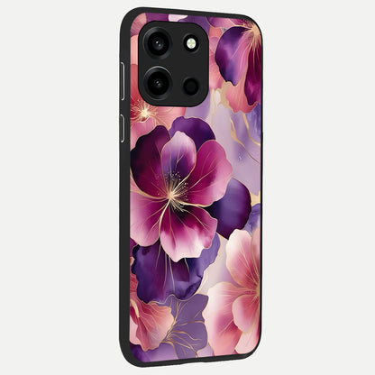  Pink Bouquet Florals back cover For Oneplus Nord 6 slim fit glass case with vibrant aesthetic design
