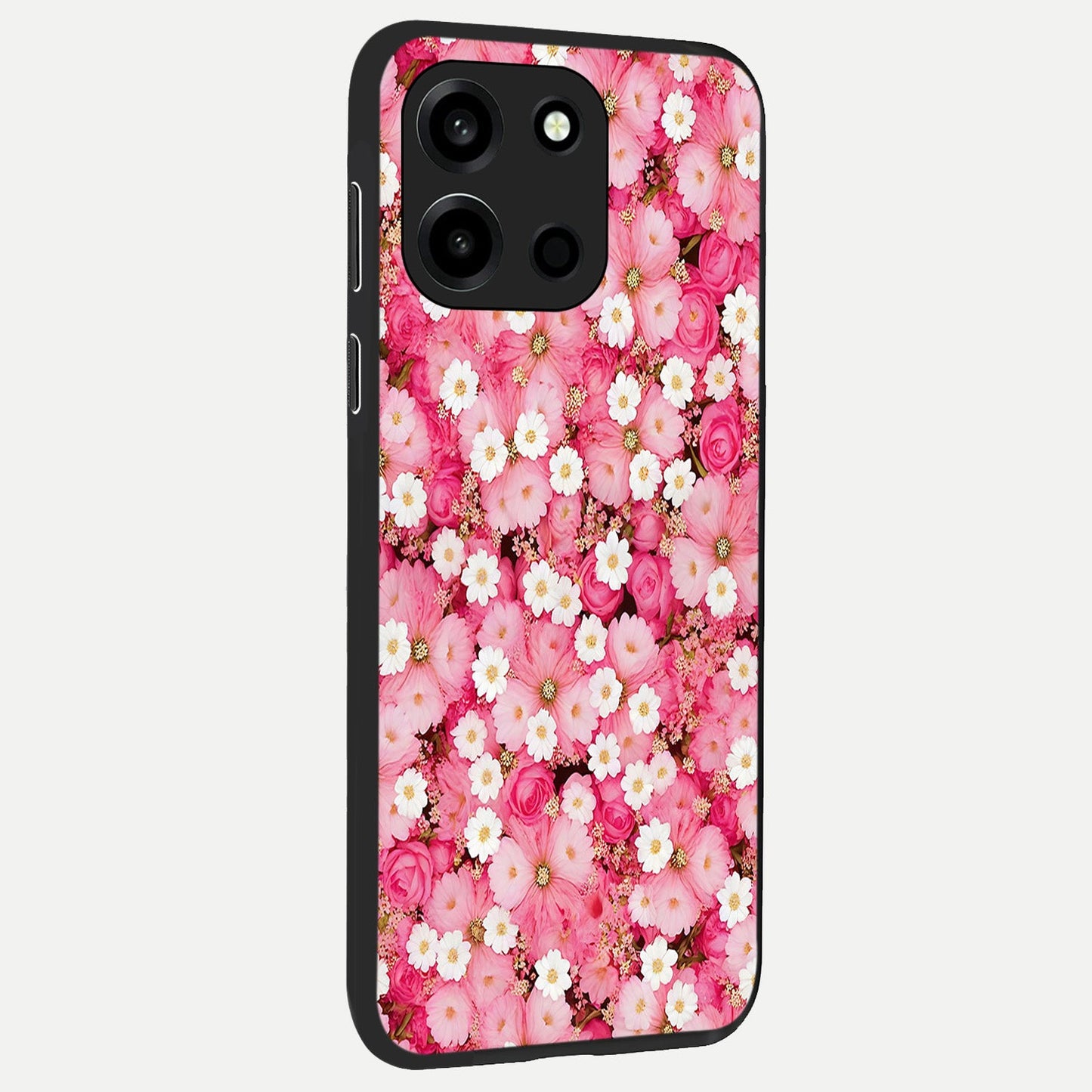 Pink Daisy Bliss back cover For Oneplus Nord 6 slim fit glass case with vibrant aesthetic design