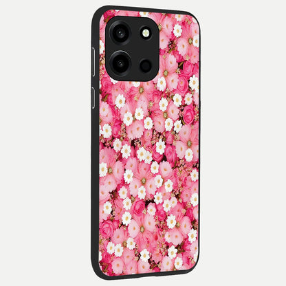  Pink Daisy Bliss back cover For Oneplus Nord 6 slim fit glass case with vibrant aesthetic design