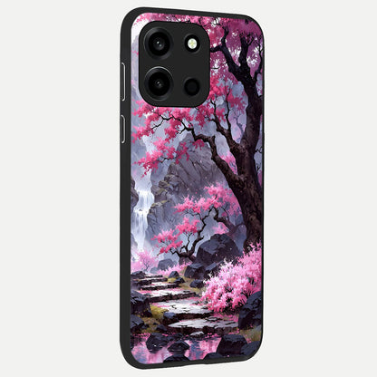  Pink Sunflower Glow back cover For Oneplus Nord 6 slim fit glass case with vibrant aesthetic design