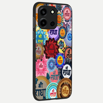  Radha Divine Bloom back cover For Oneplus Nord 6 slim fit glass case with vibrant aesthetic design
