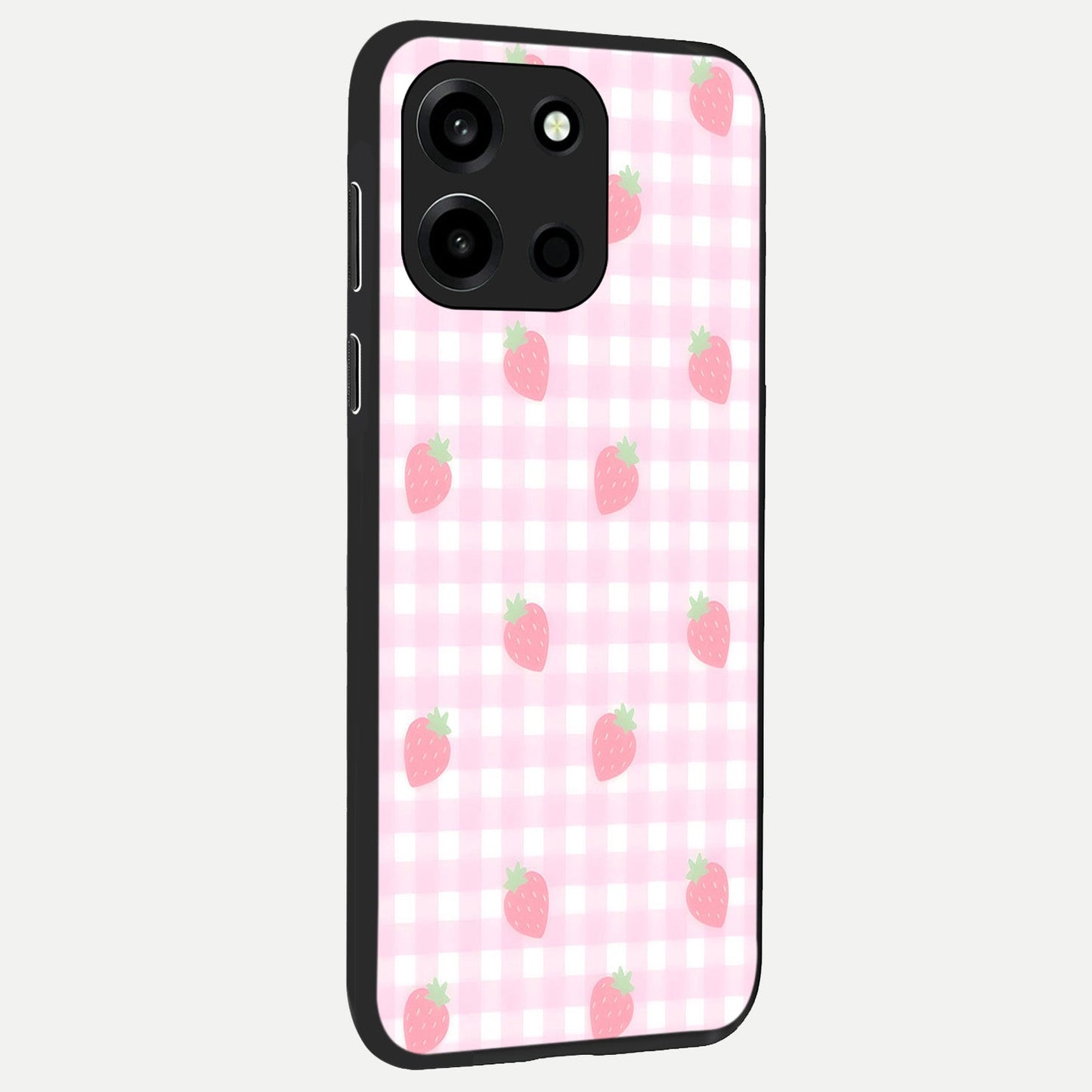  Strawberry Picnic Love back cover For Oneplus Nord 6 slim fit glass case with vibrant aesthetic design