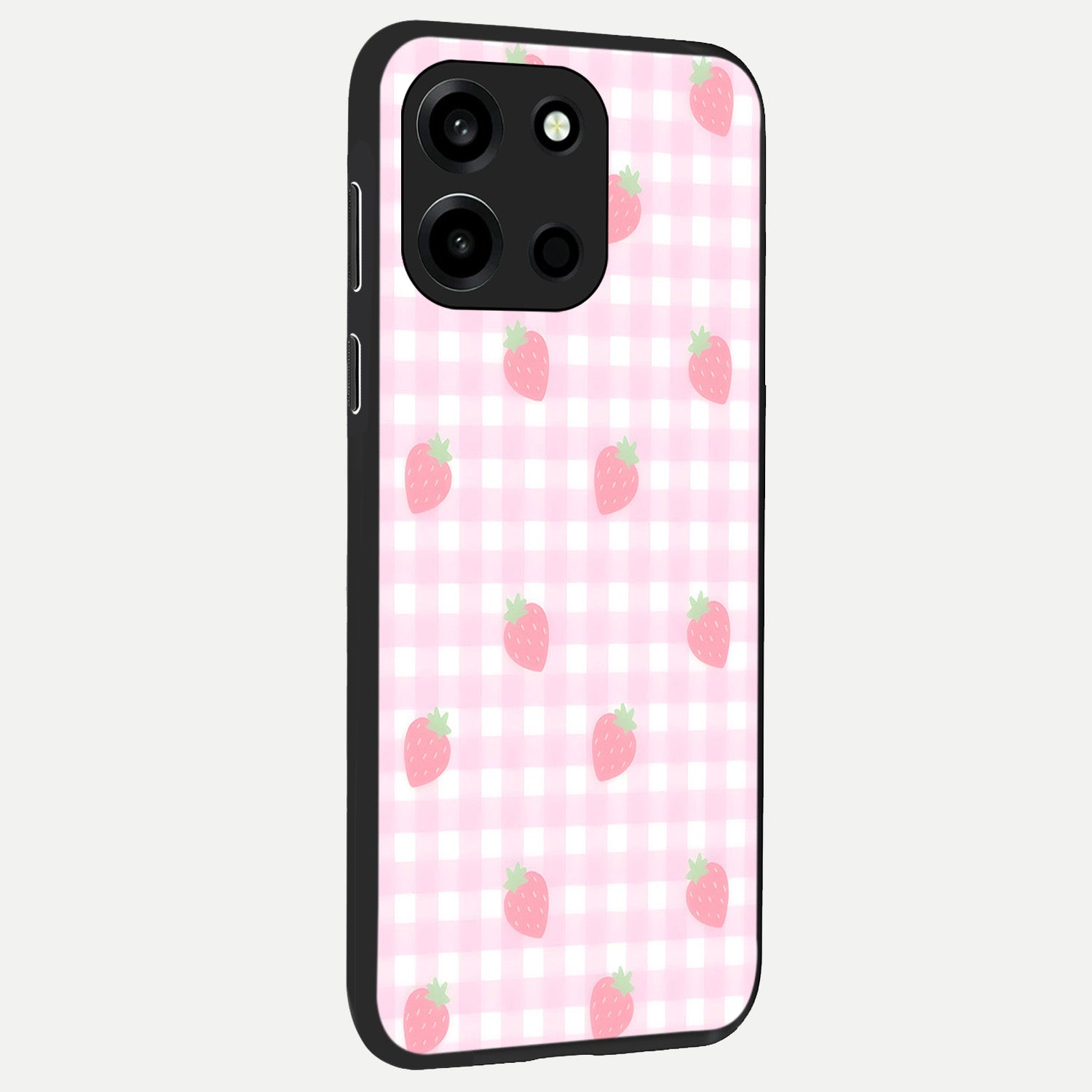  Strawberry Picnic Love back cover For Oneplus Nord 6 slim fit glass case with vibrant aesthetic design