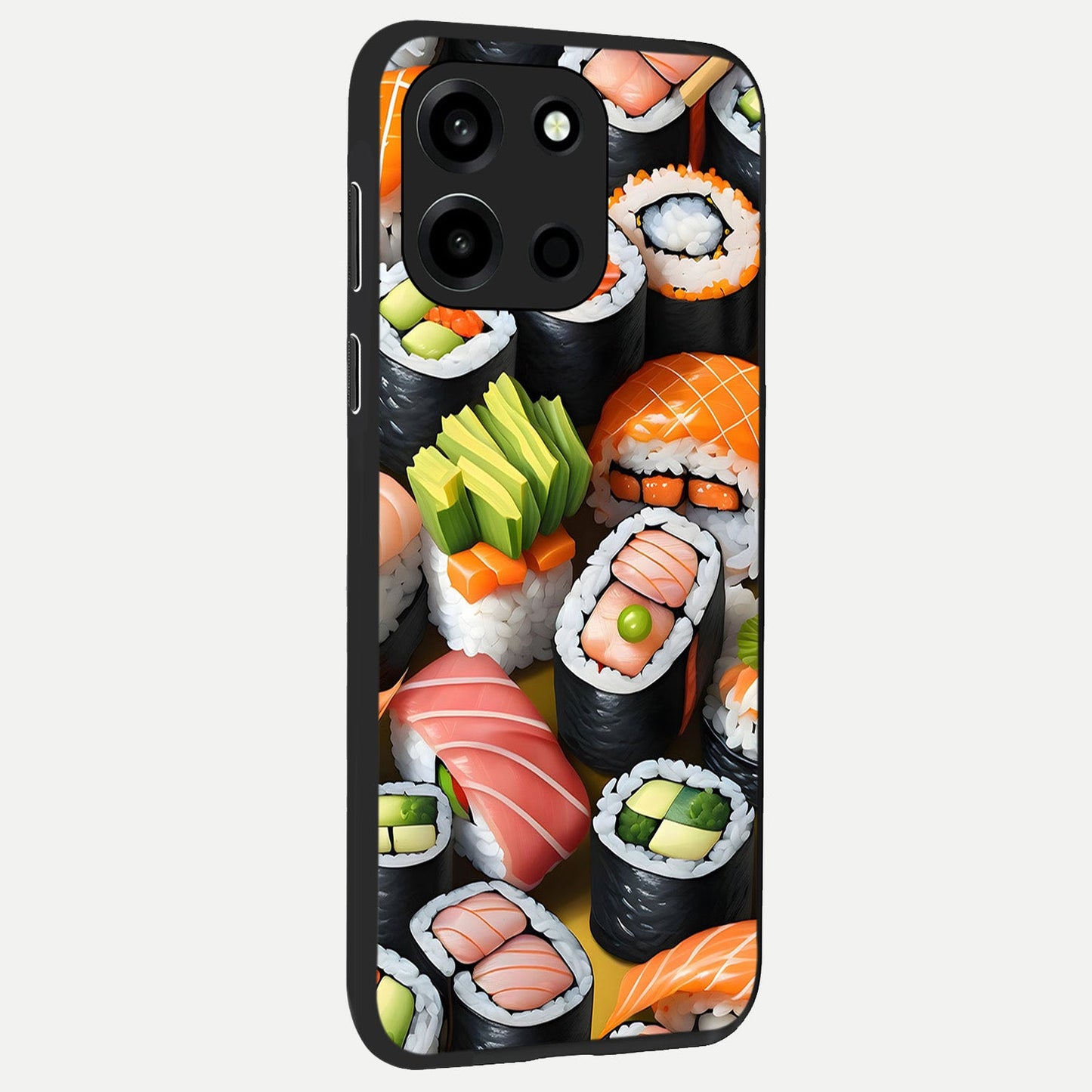  Sushi Food Pattern back cover For Oneplus Nord 6 slim fit glass case with vibrant aesthetic design