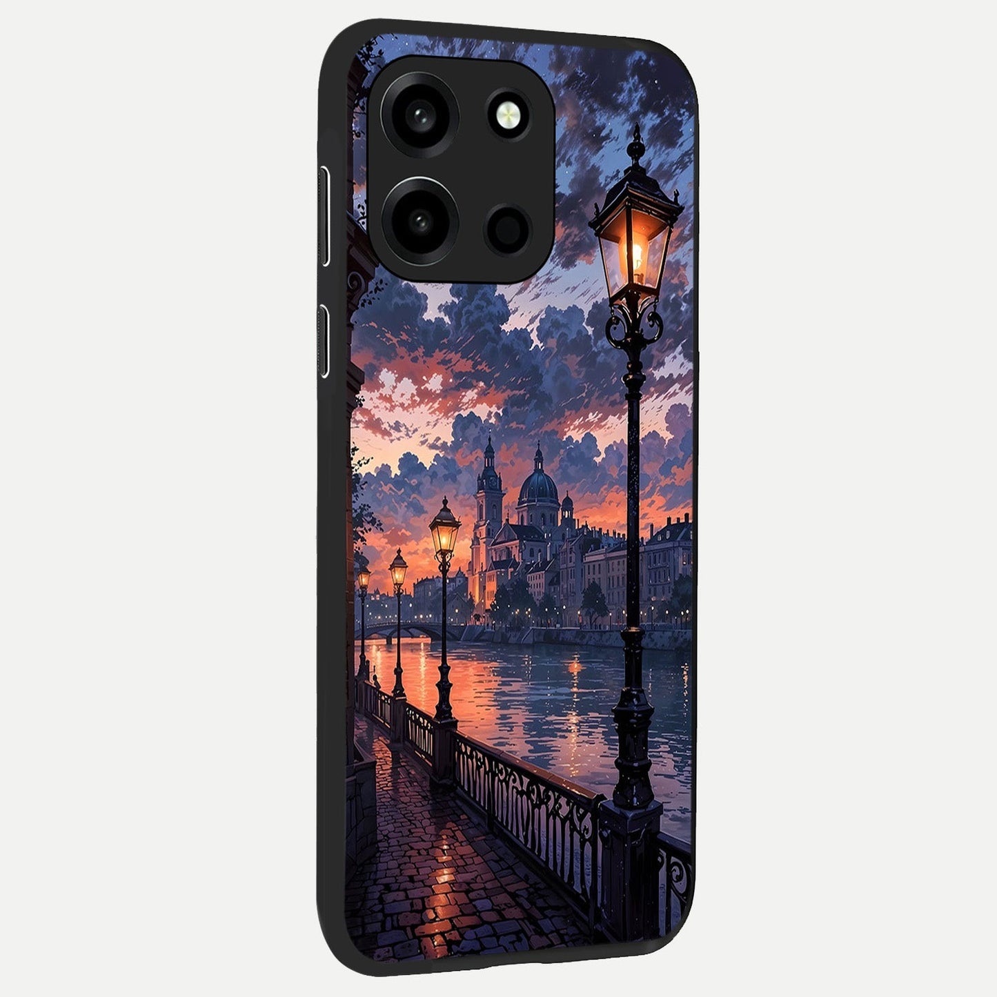  Twilight River Lights back cover For Oneplus Nord 6 slim fit glass case with vibrant aesthetic design