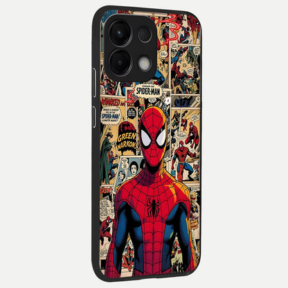  Aesthetic Spider back cover For Oppo K13 5G slim fit glass case with vibrant aesthetic design