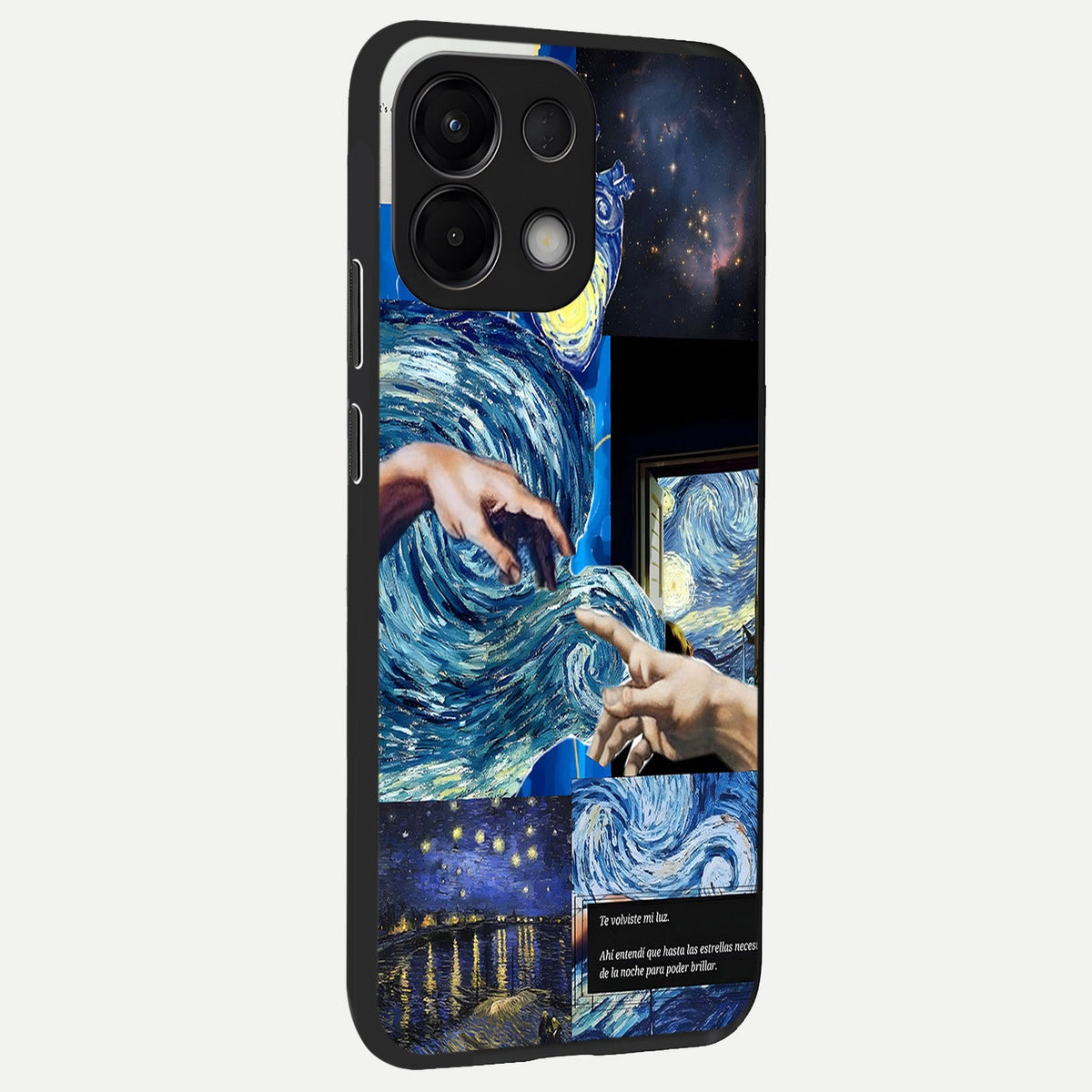  Aesthetic Vando Hands back cover For Oppo K13 5G slim fit glass case with vibrant aesthetic design