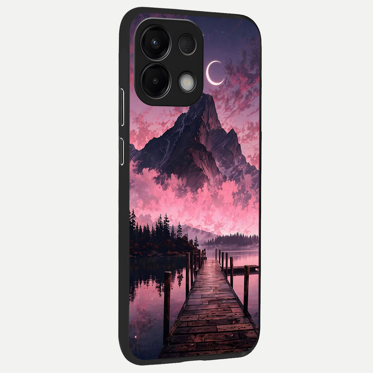  Beautiful Mountain View back cover For Oppo K13 5G slim fit glass case with vibrant aesthetic design