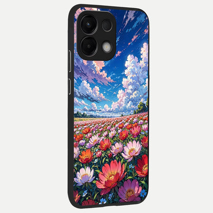  Blossom Sky Field back cover For Oppo K13 5G slim fit glass case with vibrant aesthetic design