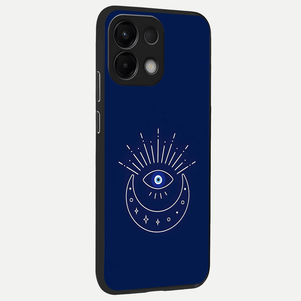  Blue Evil Eye back cover For Oppo K13 5G slim fit glass case with vibrant aesthetic design
