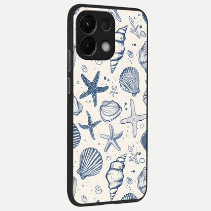 Blue Ocean Outline back cover For Oppo K13 5G slim fit glass case with vibrant aesthetic design